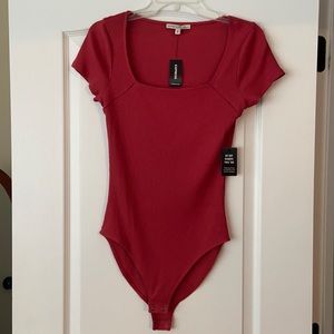 Brand new coral square neck bodysuit!